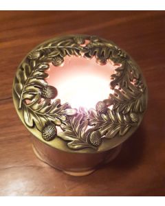 Metal Candle Topper (Acorn and leaves) (9cm)