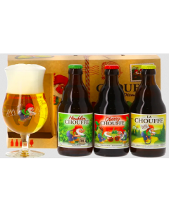 La Chouffe + Mc Chouffe +  Houblon Chouffe IPA Gift Pack ( 3 bottles with a Beautiful Tulip Glass)