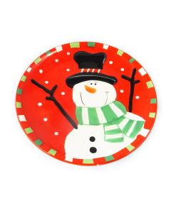 Merry Snowman Plate