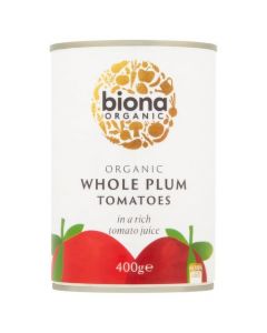 Organic Whole Peeled Plum Tomatoes from Italy  400g