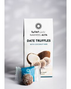 (Special Price with 2 packs! )Healthy & Delicious  Date Truffles with Coconut Nibs (2 Ingredients Only )(150g)